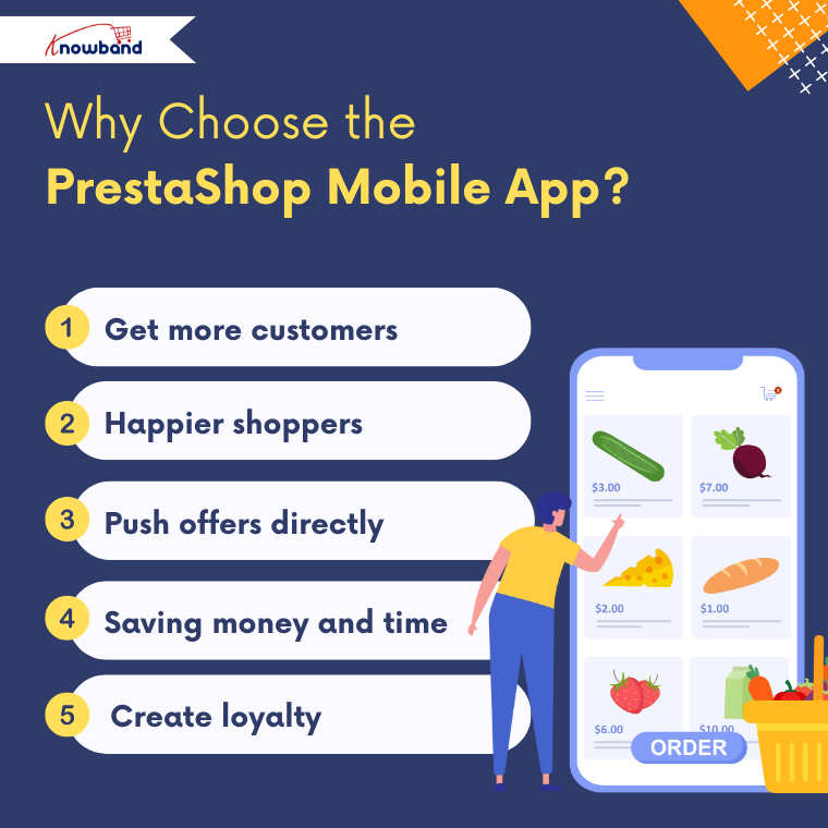 Why choose Knowband’s PrestaShop Mobile App for your store’s mobile success.
