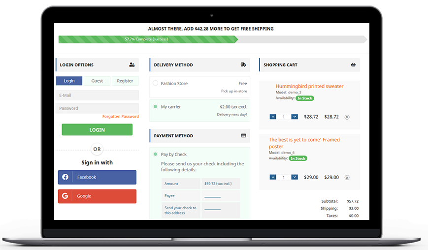 Single Page Checkout module