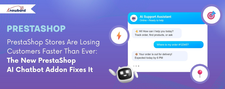 PrestaShop AI Chatbot Addon by Knowband providing instant customer support
