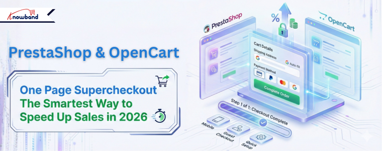 PrestaShop and OpenCart One Page Supercheckout showing all checkout steps on a single fast-loading page