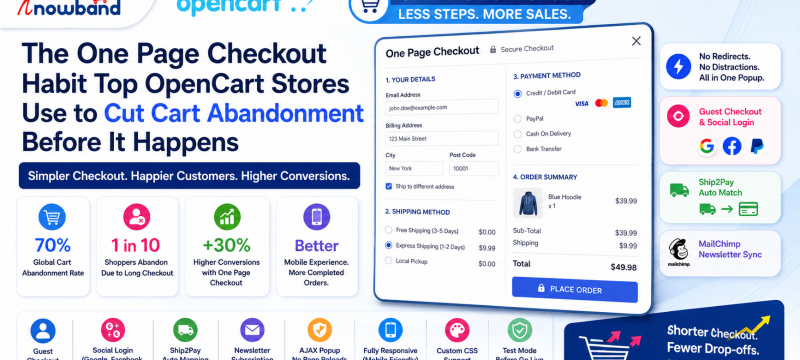OpenCart One Page Checkout for Faster and Frictionless Conversions