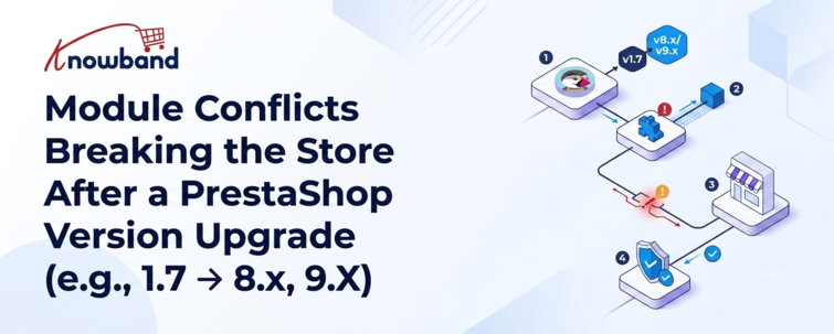 Module conflicts breaking the store after a PrestaShop version upgrade