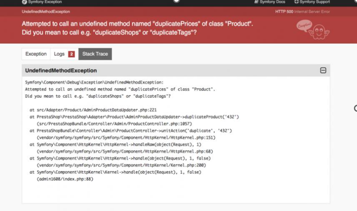 PrestaShop 500 error after upgrading the version of Prestashop